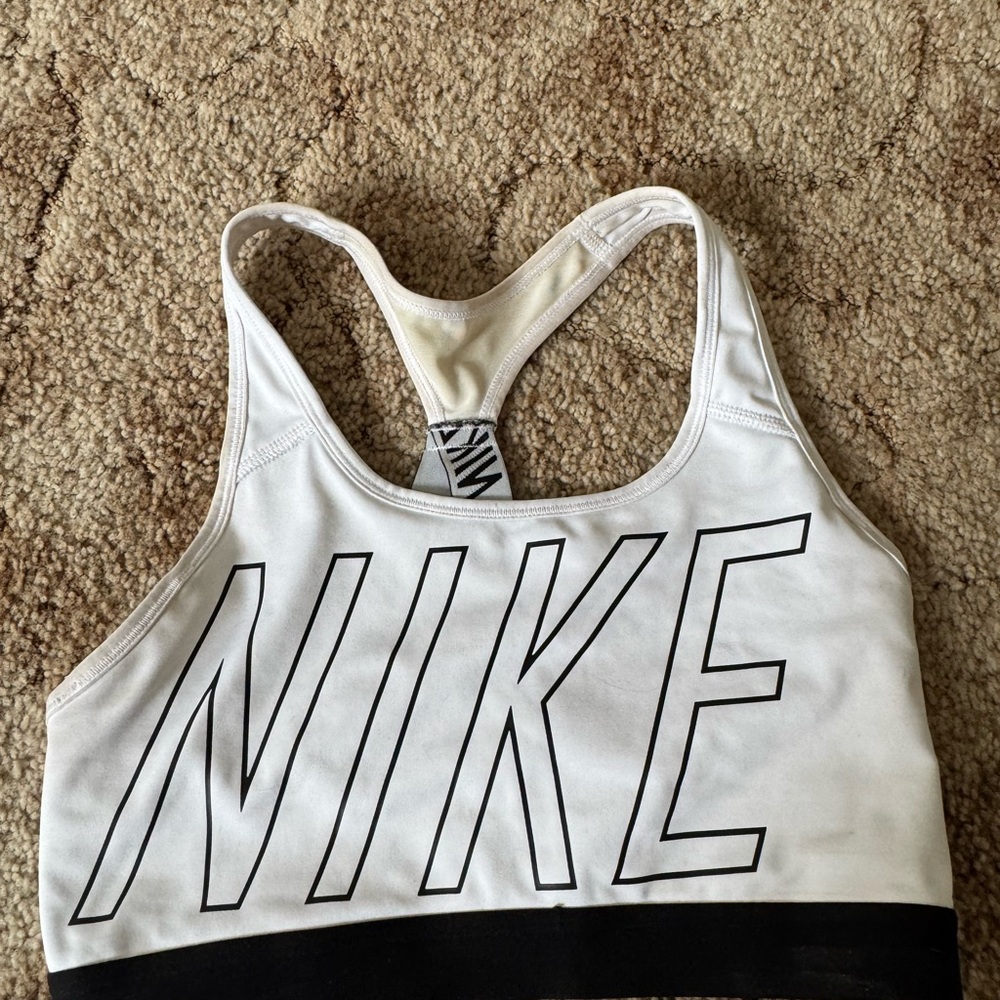 Nike Women's Black and White Sports Bra